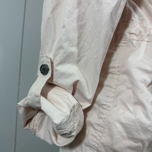 Calvin Klein Women Sz L Light pink Military Style Rolled Sleeve Utility Jacket - Picture 5 of 11
